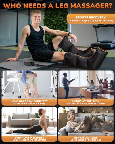 Leg Compression Massager with Heat for Circulation, Pain Relief - Image 6