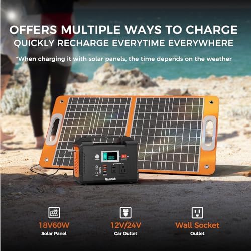 Portable Power Station 200W, FF Flashfish 40800mAh Backup Power Battery Pack With 110V AC Outlets/2 DC Ports/3 USB Ports, Solar Generator Power Supply For Home Backup, Power Outages, and Camping - Image 5