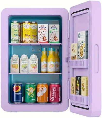 Kikihouse 22L/30Cans Mini Fridge for Bedroom, Portable Cooler & Warmer by Kikihouse