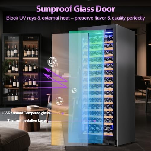 Velivi 24'' Wine Cooler Tall Wine Fridge Freestanding/Built in Large - Image 4