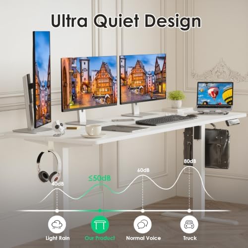 STARY Electric Standing Desk Adjustable Height Sit Stand Home Office Desk with Splice Board - Image 6