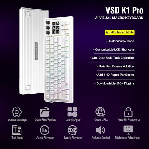 VSD K1 Pro 87‑Key Macro Mechanical Keyboard with Integrated Streaming Deck - Image 5