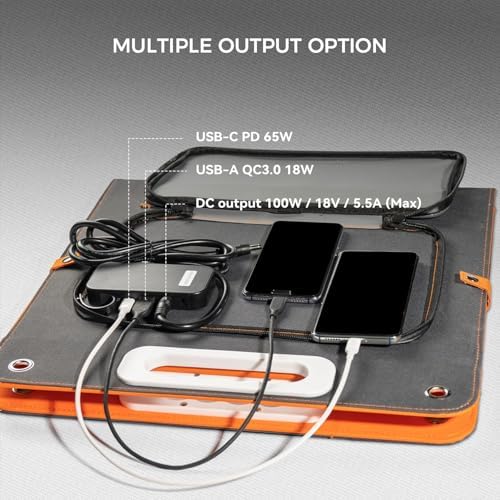 Solar Generator With Solar Panel Included, FF Flashfish 151Wh Portable Power Station+100W Solar Panel(DC/USB-A/USB-C Output), Backup Power Battery For Home Blackout/RV/Camping - Image 6