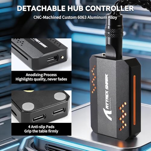ATTACK SHARK C07 PRO Custom Braided USB-A to Dual Type-C Cable-Black - Image 5