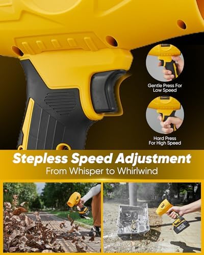 SakerPlus Cordless Leaf Blower, 180000 RPM Portable Dust Cleaner Cordless - Image 4