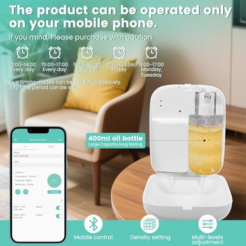 2026 Upgraded 2000 Sq.Ft 400ML HVAC Waterless Essential Oil Diffuser - Image 6