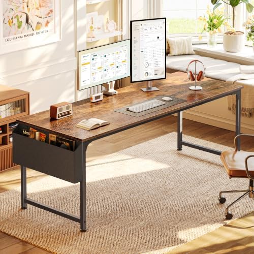 PRAISUN 71'' Computer Desk with Fabric Storage Bag - Image 2
