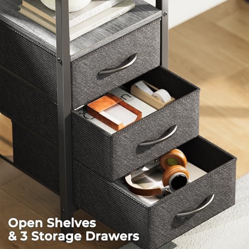 Huuger L Shaped Office Desk with Power Outlets & 3 Drawers - Image 6