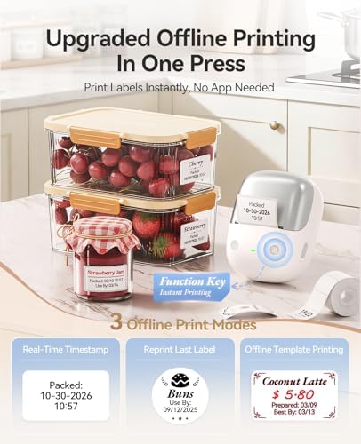NIIMBOT B2 Pro Bluetooth Label Maker, 300DPI HD Thermal Sticker Printer - Image 2