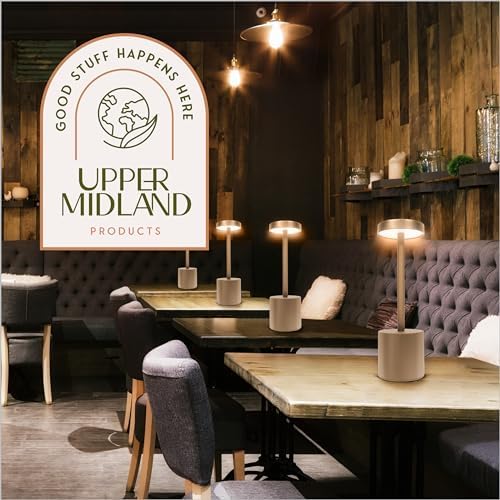 Upper Midland Products 10 Pack - Gold Rechargeable Cordless Table Lamps, Portable LED Desk Lamps, Dimming 5000mAh Rechargeable Battery Powered LED Lighting for Restaurant,Bar, Bedroom, Outdoor, Party - Image 7