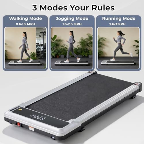 Walking Pad Treadmill for Home, Lightweight Walk Machine with Remote Control and LED Display, Portable Treadmill Under Desk for Walking, Jogging, Running - Image 2