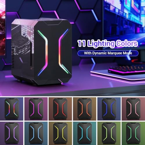 ELECWISH 4L/6 Can Mini Fridge with Gaming Lights, Fast Cooler and Warmer - Image 4