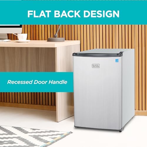 BLACK+DECKER 2.5 Cu. Ft. Compact Refrigerator, BCRK25V, Stainless Look - Image 6
