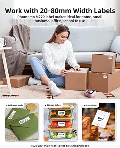 Phomemo M220 Bluetooth Label Maker,Portable Thermal Printer - Image 5