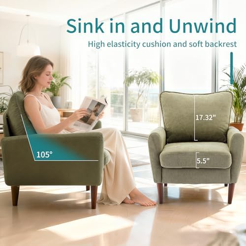 OLIXIS Comfy Accent Chair for Living Room Bedroom and Waiting Room - Image 6