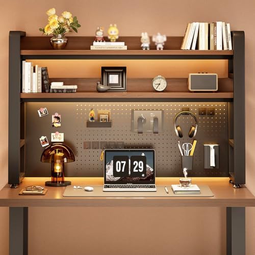 3 Tier Desktop Shelf with Pegboard, Heavy Duty Desk Organizer - Image 3
