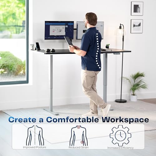 VIVO Black 71 x 36 in Standing Desk, DESK-KIT-1G7B-36 - Image 4
