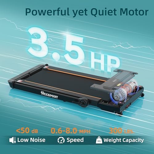 Under Desk Incline Walking Pad Foldable Home Treadmill Removable Tray - Image 5