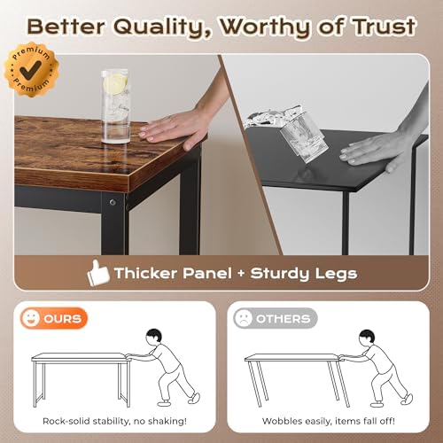 Huuger 55 x 24 inch Desk with Power Outlets & 0.95 Inch Thicker Desktop - Image 6