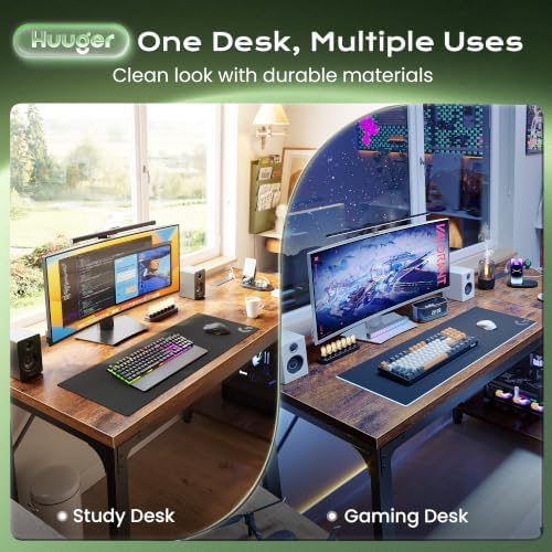 Huuger 47.2'' x 19.7'' Computer Desk, Power Outlets, 0.95'' Thick Desktop - Image 4