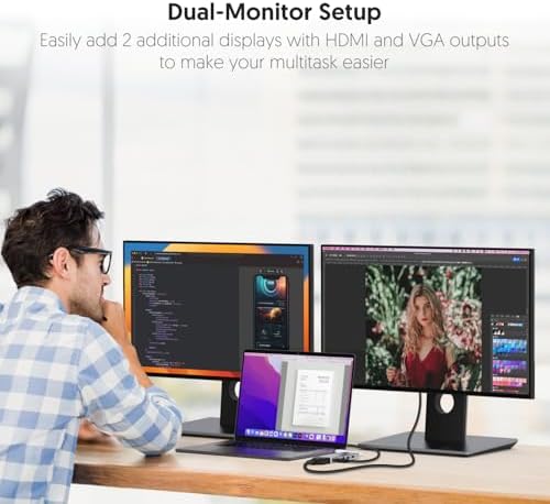 j5create USB 3.0 Hub with HDMI, VGA, RJ45 Gigabit Ethernet, 2 USB 3.1 - Image 4