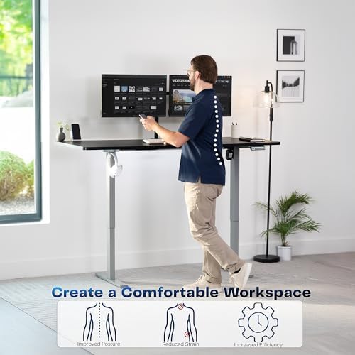 VIVO Black 71 x 30 in Standing Desk, DESK-KIT-1G7B - Image 4