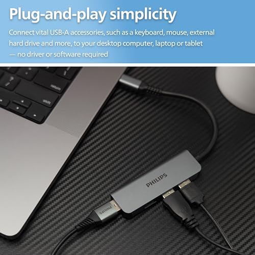 PHILIPS USB-C to USB Hub 12 Pack, 4 USB 2.0 Ports - Image 3
