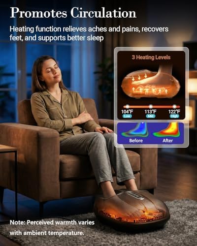 CuPiLo Foot Massager FSA Eligible HSA, 5 Compression Levels & Deep Kneading - Image 5