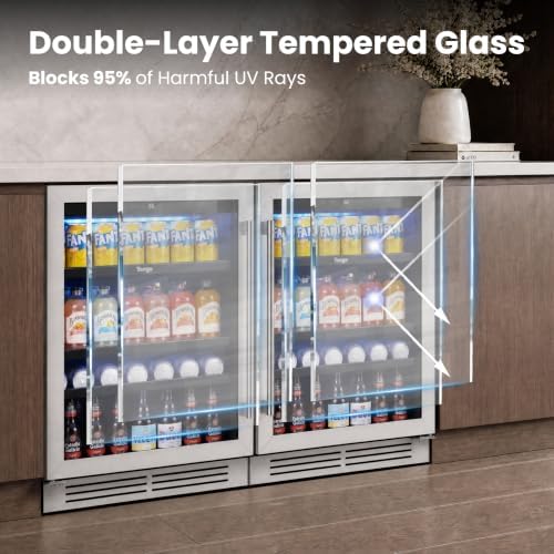 Yeego Beverage Refrigerator - 48 inch 360 Cans Beer Cooler with Glass Door - Image 6