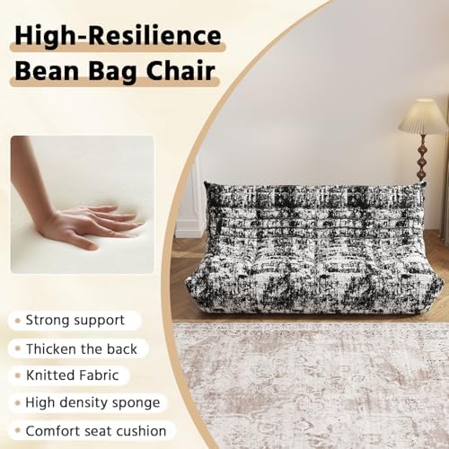 3 Seater Adults Bean Bag Chairs Togo Couch Comfy Lazy Floor Sofa - Image 4