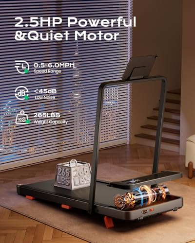 TREAFLOW Walking Pad with Incline, Under Desk Treadmills for Home - Image 4