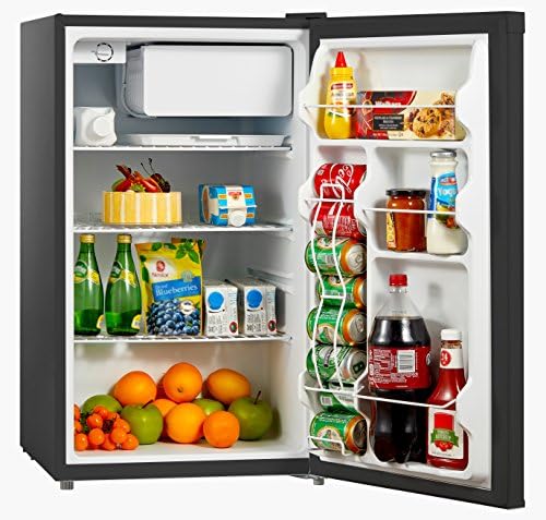 Midea WHS-160RB1 Single Reversible Compact Refrigerator, 4.4 Cubic Feet Fridge, Black - Image 2