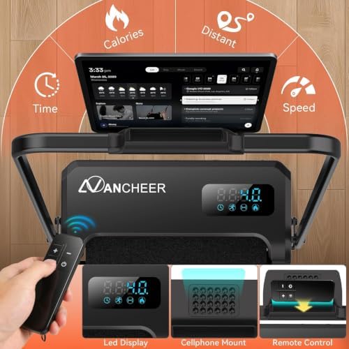 ANCHEER Walking Pad with Incline - Under Desk Treadmill with Handle Bar - Image 6