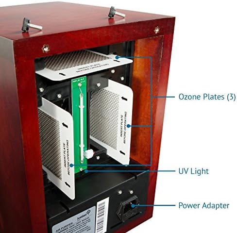 Ivation 5-in-1 HEPA Air Purifier, Ozone Generator, 3,700 Sq Ft, Cherry Wood - Image 3