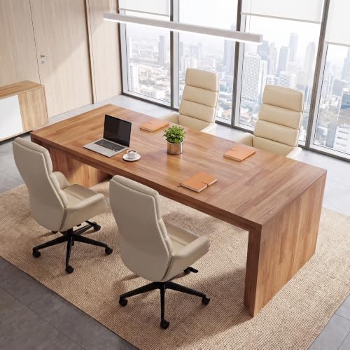 Tribesigns 78-Inch Extra Long Home Office Desk, 2 Person Wood Computer Desk for Office, Rustic Rectangular Writing Table, Easy Assembly, Brown - Image 4