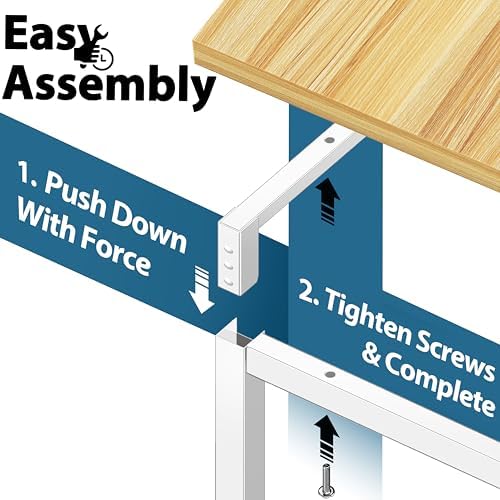 SHW Mission 48-Inch Home Office Computer Desk, Oak - Image 6