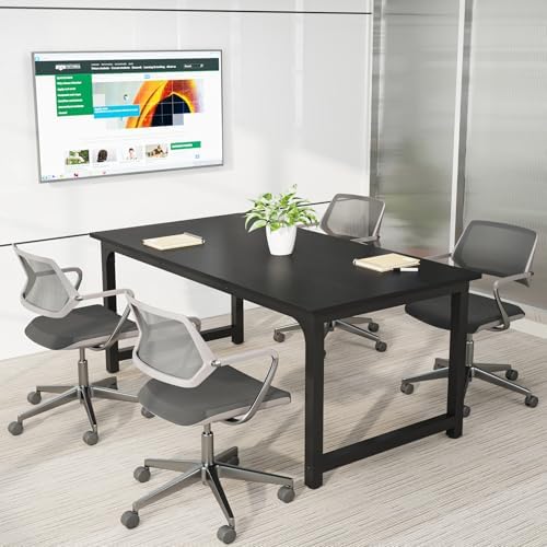 Tribesigns Modern Computer Desk, 63 x 31.5 inch Large Office Desk Computer Table Study Writing Desk Workstation for Home Office, Black - Image 5