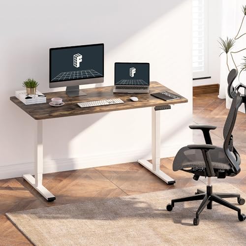 FLEXISPOT E6 3-Stage Dual Motor Electric Standing Desk 48 x 30 Sit Stand Up Desk, Holds 220 lbs, Adjustable Height w/Memory Presets, One-Piece Special Walnut Desktop & White Frame, Ships in 2 Boxes - Image 2