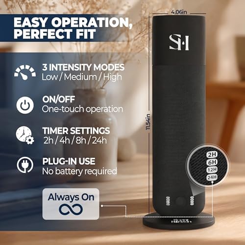 Waterless Tower Diffuser, Home & Office, Set 3 Diffuser Oil - Image 2