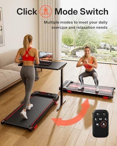 Walking Pad Treadmill, Anylife Walking Pad Treadmill with Incline, 2.5HP Compact Treadmills for Home, Low Noise Under Desk Walking Pads with Vibration Mode, LED Display, Remote Control - Image 7