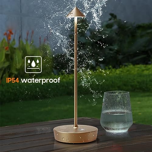 Cordless Rechargeable Led Table Lamp Battery Operated Light Bronze - Image 6