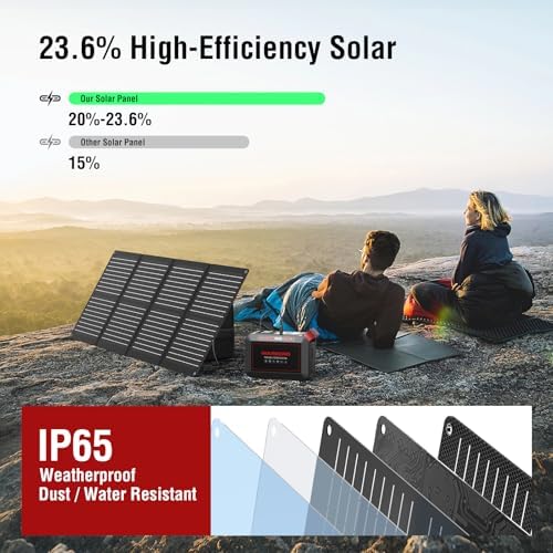 MARBERO 237Wh Solar Generator with Solar Panel Included Portable Power Station 300W Pure Sine Wave with Foldable Solar Panel 60W Set for Camping Outdoor Hiking Fishing Emergency - Image 6