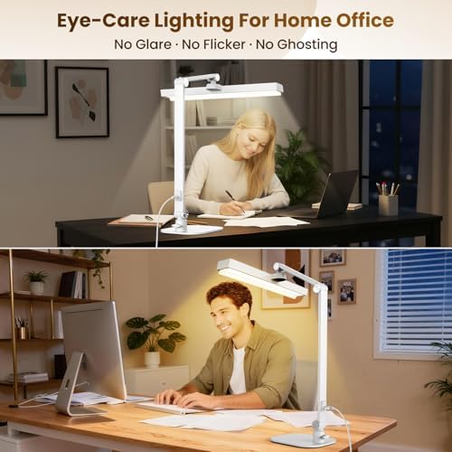LIONVISON Desk Lamps for Home Office: Dimmable Eye-Caring LED Desk Light - Image 5