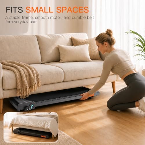 Walking Pad Treadmill for Home Office, Portable Under Desk Treadmill with Incline, Mini Compact Walking Jogging Running Exercise Machine with Remote Control and LED Display - Image 7