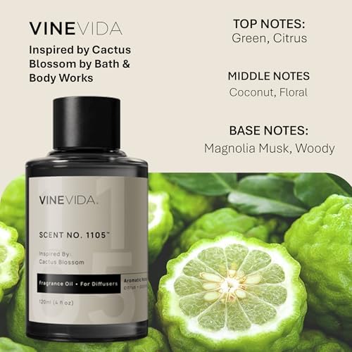 VINEVIDA [4 Fl Oz] Scent NO. 1105 Fragrance Oil for Cold Air Diffusers, Aromatic Notes of Citrus Coconut Woody, Essential Oils for Diffuser Oil Refill & Air Freshener Room Spray - Image 2