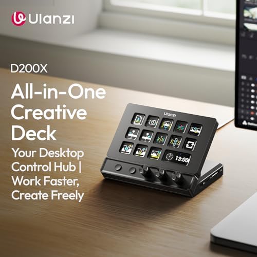 ULANZI D200X Stream Controller with 3 Knobs, 14 LCD Keys Macro Keyboard - Image 2