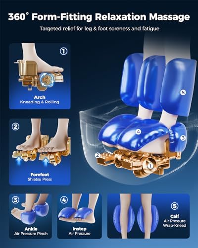 KNQZE Shiatsu Foot & Calf Massager with Heat, Multi-Use Luxury Ottoman - Image 3