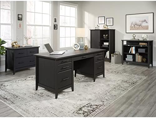 Sauder® Summit Station 66" W Executive Computer Desk, Raven Oak - Image 4
