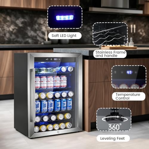 COWSAR 4.4 Cu. Ft. Wine Cooler, 37-Bottle with Lock, 32-61°F - Image 6
