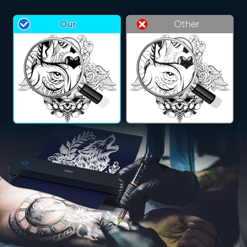 PRT Tattoo Stencil Printer Wireless with 10pcs Transfer Paper - Image 6